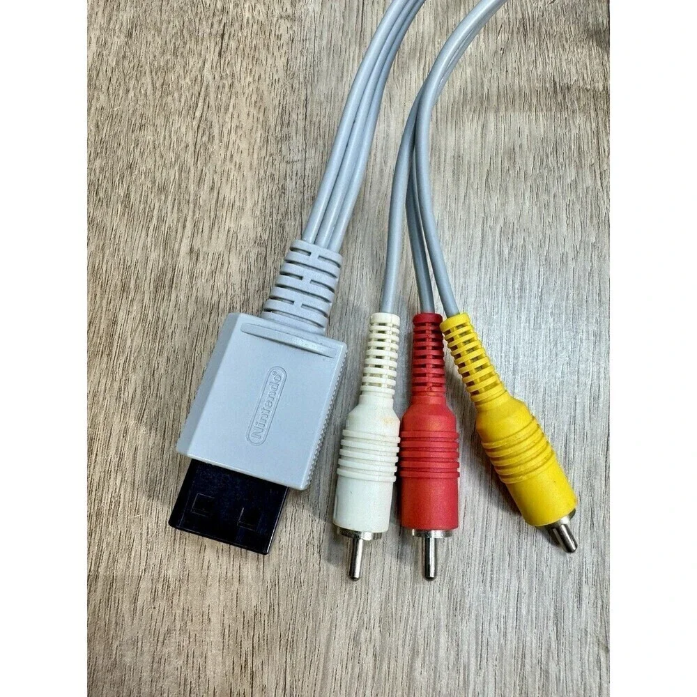 Original Genuine Nintendo Wii Wii U AV Video Composite Cable Cord OEM RVL-009